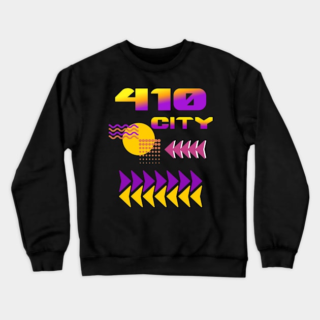 410 CITY ABSTRACT DESIGN Crewneck Sweatshirt by The C.O.B. Store